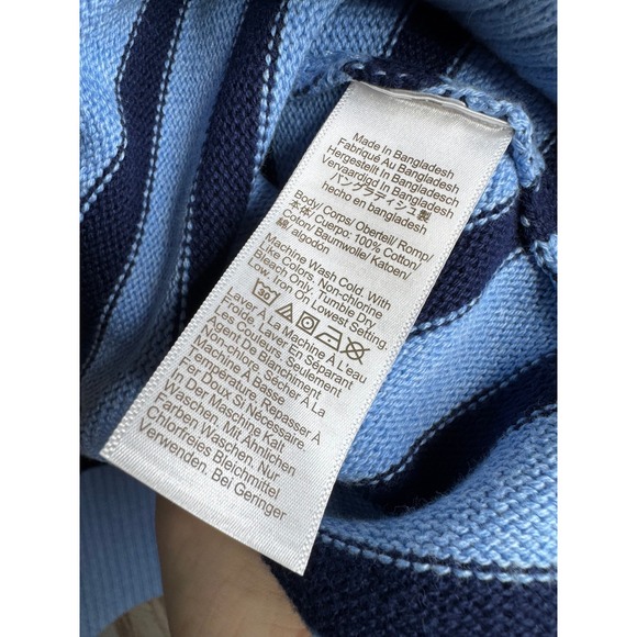 J.Crew Womens Blue Navy Striped Cotton Crewneck Sweater Size M Medium - Picture 6 of 7